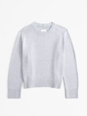 Abercrombie & Fitch Gray Madeline Cotton Blend Crew Sweater size M